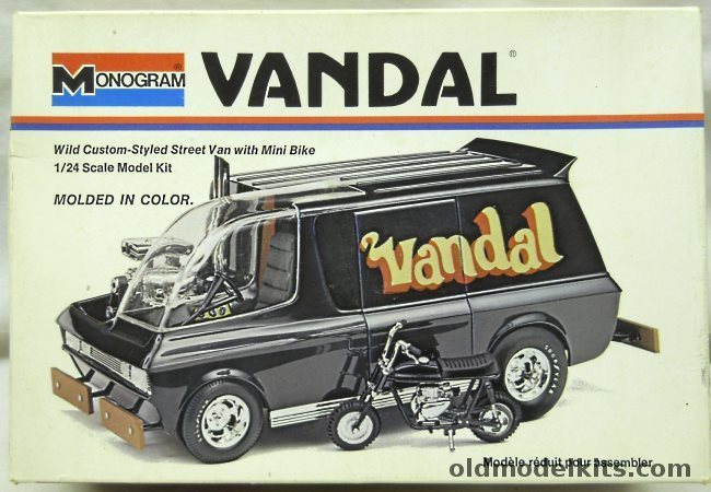 Monogram 1/24 Vandal Wild Custom Street Van With Mini-Bike, 6657 plastic model kit